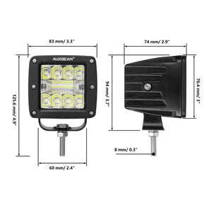 (2pcs/set) 3 Inch LED Pods Light Spot Beam with 2-Lead Wiring Harness for Truck Jeep SUV Offroad 4x4 - Dunes 2 Dezert SXS