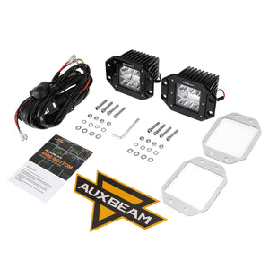 (2pcs/set) 3 Inch LED Pods Light Spot Beam with 2-Lead Wiring Harness for Truck Jeep SUV Offroad 4x4 - Dunes 2 Dezert SXS