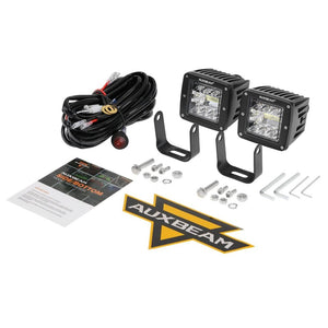(2pcs/set) 3 Inch LED Pods Light Spot Beam with 2-Lead Wiring Harness for Truck Jeep SUV Offroad 4x4 - Dunes 2 Dezert SXS