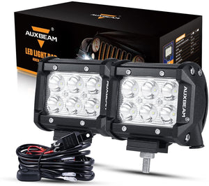 4 inch LED Pod Lights&Double-layer Pillar Mounting Bracket for 14-21 Polaris RZR XP 1000, 15-19 Polaris RZR 900 - Dunes 2 Dezert SXS