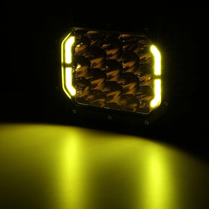7x5 Inch Rectangle LED Pods Amber Spot Driving Lights with DRL FOR ATV UTV SIDE BY SIDE 4X4 - Dunes 2 Dezert SXS