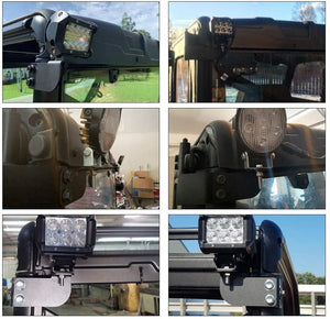 3 Inch LED Pods Light Spot/Flood Beam & Rear Roof Reversing Light LED Pod Light Brackets for 2013-2021 Polaris Ranger 570/800/900/900xp/1000/1000xp - Dunes 2 Dezert SXS
