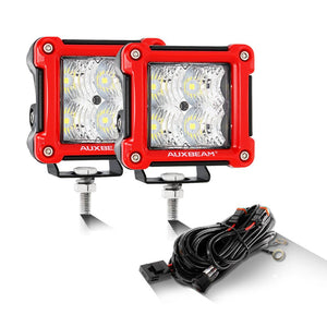 3 Inch LED Pods Light Spot/Flood Beam & Rear Roof Reversing Light LED Pod Light Brackets for 2013-2021 Polaris Ranger 570/800/900/900xp/1000/1000xp - Dunes 2 Dezert SXS