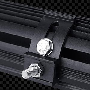 4 inch Classic-SM Series Dual Row LED Pod Lights Spot/Flood Beam & 2.5 Inch Bull Bar Roll Cage Clamps Mounting Brackets Combo for Jeep Off-Road SUV ATV UTV Trucks - Dunes 2 Dezert SXS