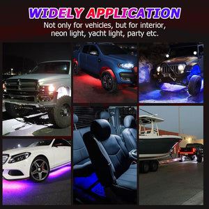 Magic Dream Color RGB LED Rock Lights Kit with Bluetooth APP Control, Multicolor Chasing Neon Underglow Lights for ATV UTV - Dunes 2 Dezert SXS