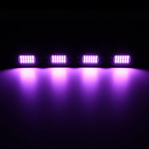 RGBW LED Rock Lights Kit with Bluetooth APP & Wireless Remote Control, Multicolor Neon Underglow Lights with Brake Light function for ATV UTV - Dunes 2 Dezert SXS