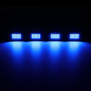 RGBW LED Rock Lights Kit with Bluetooth APP & Wireless Remote Control, Multicolor Neon Underglow Lights with Brake Light function for ATV UTV - Dunes 2 Dezert SXS