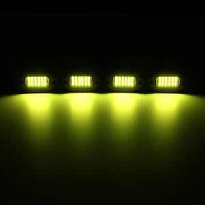 RGBW LED Rock Lights Kit with Bluetooth APP & Wireless Remote Control, Multicolor Neon Underglow Lights with Brake Light function for ATV UTV - Dunes 2 Dezert SXS