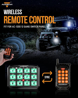 12 Gang Wireless Remote Control for AC-1200 Switch Panel - Dunes 2 Dezert SXS