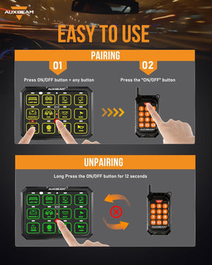 12 Gang Wireless Remote Control for AC-1200 Switch Panel - Dunes 2 Dezert SXS