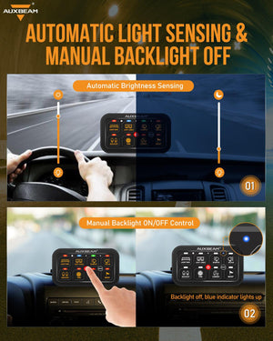 RGB Series 6/8/12 Gang LED Switch Panel,Off Road Light Controller - Dunes 2 Dezert SXS