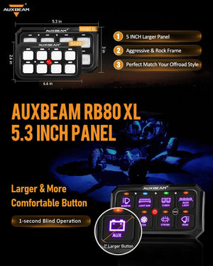RGB Series 6/8/12 Gang LED Switch Panel,Off Road Light Controller - Dunes 2 Dezert SXS