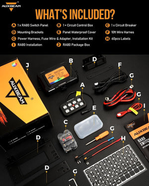 RGB Series 6/8/12 Gang LED Switch Panel,Off Road Light Controller - Dunes 2 Dezert SXS