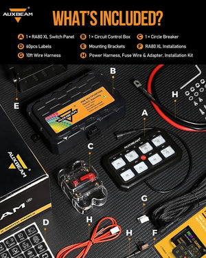 RGB Series 6/8/12 Gang LED Switch Panel,Off Road Light Controller - Dunes 2 Dezert SXS
