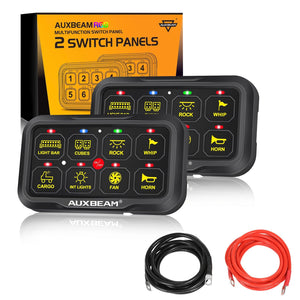 RGB Series 6/8/12 Gang LED Switch Panel,Off Road Light Controller - Dunes 2 Dezert SXS