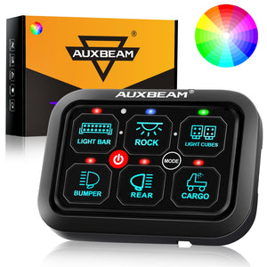 RGB Series 6/8/12 Gang LED Switch Panel,Off Road Light Controller - Dunes 2 Dezert SXS