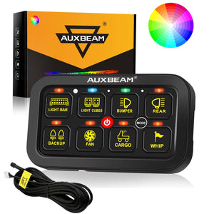 RGB Series 6/8/12 Gang LED Switch Panel,Off Road Light Controller - Dunes 2 Dezert SXS