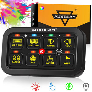 RGB Series 6/8/12 Gang LED Switch Panel,Off Road Light Controller - Dunes 2 Dezert SXS