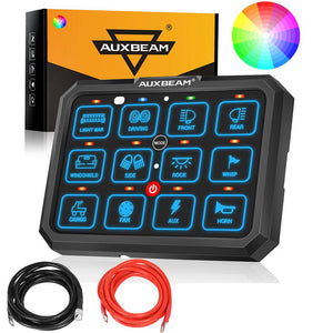 RGB Series 6/8/12 Gang LED Switch Panel,Off Road Light Controller - Dunes 2 Dezert SXS