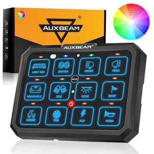 RGB Series 6/8/12 Gang LED Switch Panel,Off Road Light Controller - Dunes 2 Dezert SXS