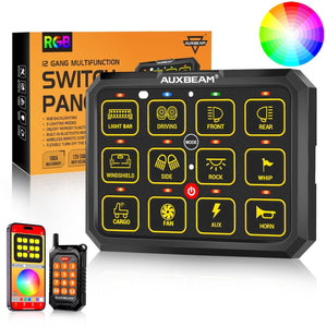 AC Series 8/12 Gang RGB Switch Panel with APP&Remote Control, Toggle/ Momentary/ Pulsed Mode Supported - Dunes 2 Dezert SXS