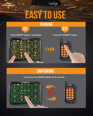 AC Series 8/12 Gang RGB Switch Panel with APP&Remote Control, Toggle/ Momentary/ Pulsed Mode Supported - Dunes 2 Dezert SXS