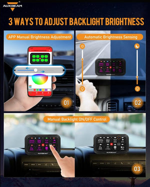 AR Series 6/8 Gang LED Switch Panel,Off Road Light Controller - Dunes 2 Dezert SXS