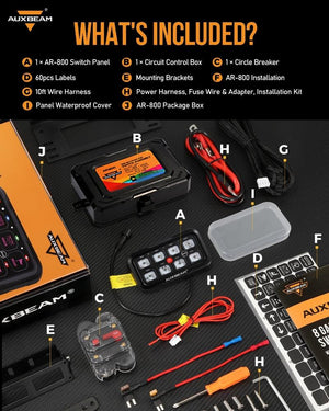 AR Series 6/8 Gang LED Switch Panel,Off Road Light Controller - Dunes 2 Dezert SXS