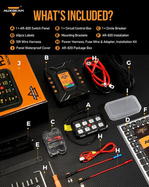 AR Series 6/8 Gang LED Switch Panel,Off Road Light Controller - Dunes 2 Dezert SXS