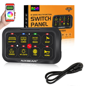 AR Series 6/8 Gang LED Switch Panel,Off Road Light Controller - Dunes 2 Dezert SXS