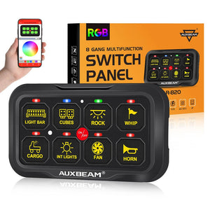 AR Series 6/8 Gang LED Switch Panel,Off Road Light Controller - Dunes 2 Dezert SXS