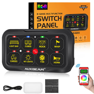 AR Series 6/8 Gang LED Switch Panel,Off Road Light Controller - Dunes 2 Dezert SXS