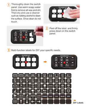 120 Universal Stickers for Switch Panel - Dunes 2 Dezert SXS