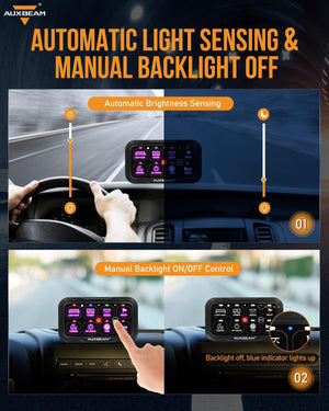 RC-800 RGB Switch Panel with Remote Controller, Toggle/ Momentary/ Pulsed Mode Supported(One-Sided Outlet) - Dunes 2 Dezert SXS