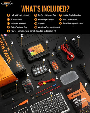 RC-800 RGB Switch Panel with Remote Controller, Toggle/ Momentary/ Pulsed Mode Supported(One-Sided Outlet) - Dunes 2 Dezert SXS