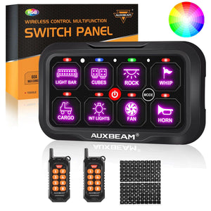 RC-800 RGB Switch Panel with Remote Controller, Toggle/ Momentary/ Pulsed Mode Supported(One-Sided Outlet) - Dunes 2 Dezert SXS