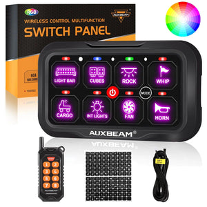 RC-800 RGB Switch Panel with Remote Controller, Toggle/ Momentary/ Pulsed Mode Supported(One-Sided Outlet) - Dunes 2 Dezert SXS