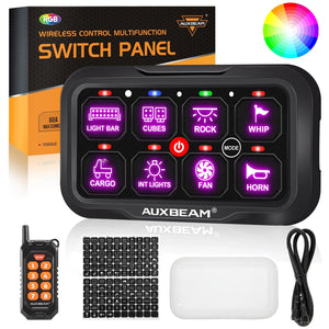 RC-800 RGB Switch Panel with Remote Controller, Toggle/ Momentary/ Pulsed Mode Supported(One-Sided Outlet) - Dunes 2 Dezert SXS