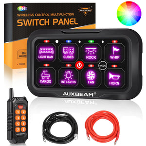 RC-800 RGB Switch Panel with Remote Controller, Toggle/ Momentary/ Pulsed Mode Supported(One-Sided Outlet) - Dunes 2 Dezert SXS