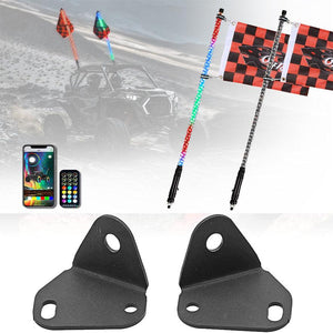 3FT/4FT LED RGB Whip Lights & Rear Pillar Flagpole Light Brackets Combo for Can-Am Maverick X3 2017 2018 2019 2020 2021 - Dunes 2 Dezert SXS