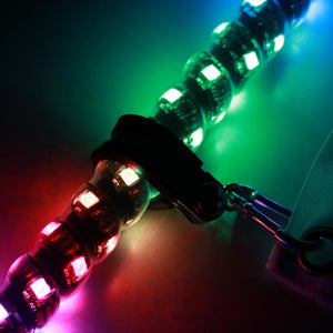 3FT/4FT LED RGB Whip Lights with Bluetooth/ Remote Controlled + Whip Light Mounting Brackets for UTV, ATV, Off-road Vehicle - Dunes 2 Dezert SXS