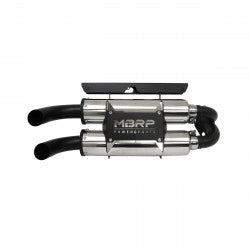 MBRP Polaris RZR XP 1000 Dual Stacked Slip-On Exhaust, T304 stainless steel, Performance Series, aggressive sound