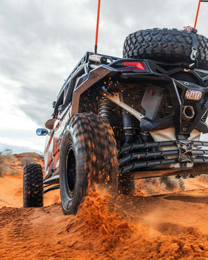 Elektric Off Road clear anodized high clearance billet radius rods for 72-inch Can-Am Maverick X3 RS - product photo 8