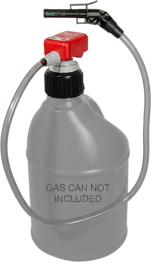 TERA PUMP TRFA01 XL battery powered fuel transfer pump with racing utility jug adapter