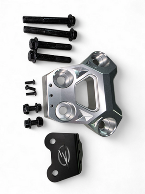 Elektric Off Road clear anodized billet radius rod plate with tow hook for Can-Am Maverick R - product photo 5