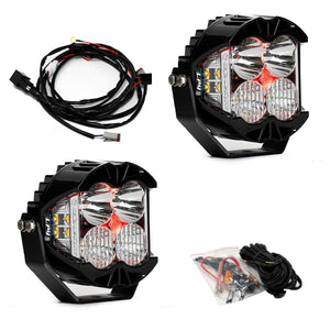 Baja Designs LP4 Pro Pair - Clear lens red backlight - Driving Combo - Dunes 2 Dezert SXS