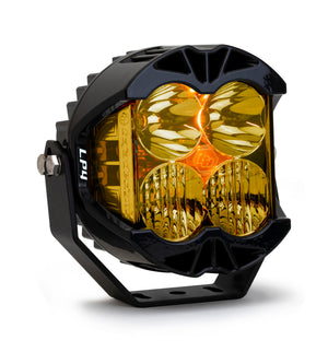 Baja Designs LP4 Pro LED Auxiliary Light Pod - Amber light and backlight in a driving combo light pattern - Dunes 2 Dezert SXS