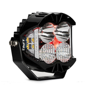 Baja Designs LP4 Pro LED Auxiliary Light Pod - Clear lens and Red backlight in a driving combo light pattern - Dunes 2 Dezert SXS