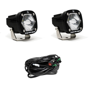 Baja Designs S1 - Pair | Universal Wide Spot / White / Clear - Dunes 2 Dezert SXS