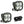 Baja Designs Squadron Pro LED Auxiliary Light Pod Pair Clear Spot - Dunes 2 Dezert SXS